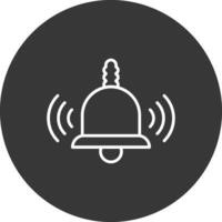 Bell Line Inverted Icon Design vector