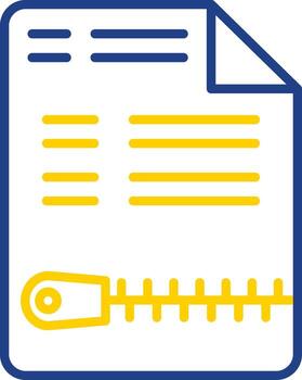 Código Postal archivo línea dos color icono diseño vector