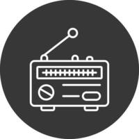 radio línea invertido icono diseño vector