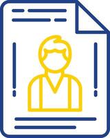 Personal File Line Two Colour Icon Design vector