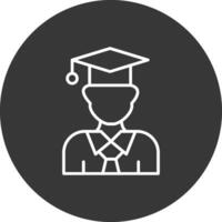 Graduation Line Inverted Icon Design vector