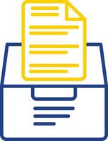 Document File Line Two Colour Icon Design vector