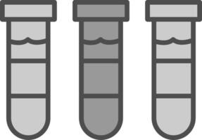 Test Tube Line Filled Greyscale Icon Design vector