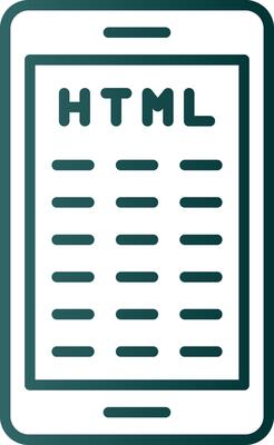 Mobile Coding Line Gradient Icon