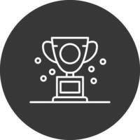 Trophy Line Inverted Icon Design vector