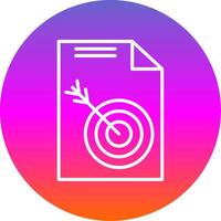 Target Line Gradient Circle Icon vector