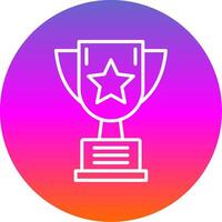 Trophy Line Gradient Circle Icon vector