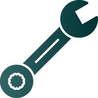 Spanner Glyph Gradient Icon vector
