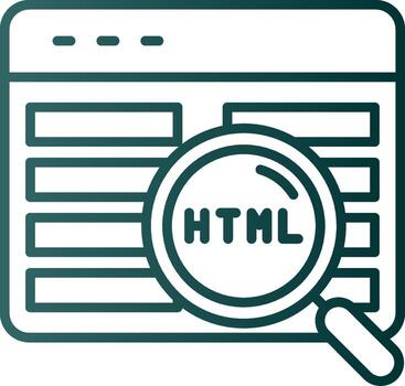 Code Review Line Gradient Icon vector