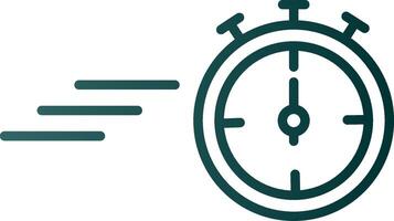 Timer Line Gradient Icon vector