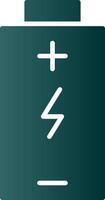 Battery Charged Glyph Gradient Icon vector