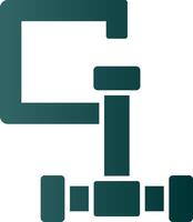 Clamp Glyph Gradient Icon vector