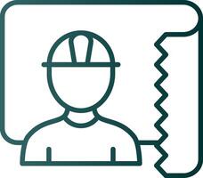 Architect Line Gradient Icon vector