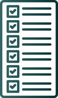 List Line Gradient Icon vector