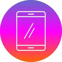 Smartphone Line Gradient Circle Icon vector