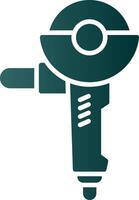 Angle Grinder Glyph Gradient Icon vector