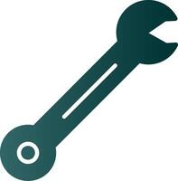 Spanner Glyph Gradient Icon vector