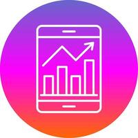 Trends Line Gradient Circle Icon vector