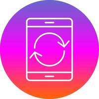 Restart Line Gradient Circle Icon vector