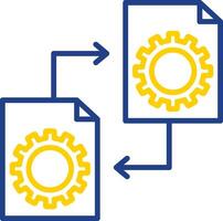 File Management Line Two Colour Icon Design vector