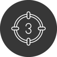 Countdown Line Inverted Icon Design vector