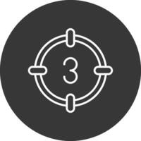 Countdown Line Inverted Icon Design vector