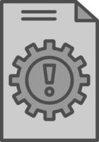 Crisis Management Line Filled Greyscale Icon Design vector