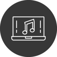 Music Line Inverted Icon Design vector