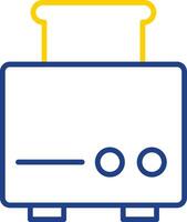 Toaster Line Two Colour Icon Design vector