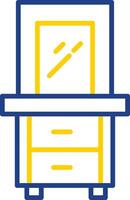 Dresser Line Two Colour Icon Design vector