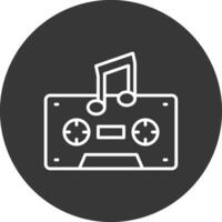 Cassette Line Inverted Icon Design vector