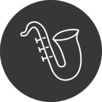 Sax Line Inverted Icon Design vector