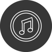 Music Line Inverted Icon Design vector