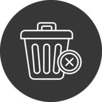 Delete Line Inverted Icon Design vector