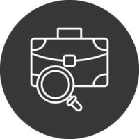 Briefcase Line Inverted Icon Design vector