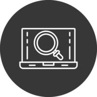 Laptop Line Inverted Icon Design vector