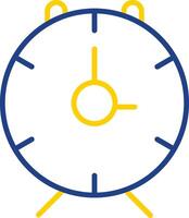 alarma reloj línea dos color icono diseño vector