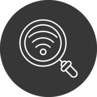 Wifi línea invertido icono diseño vector