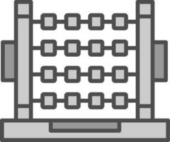 Abacus Line Filled Greyscale Icon Design vector