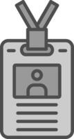 Employee badge Line Filled Greyscale Icon Design vector