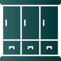 Wardrobe Glyph Gradient Icon vector