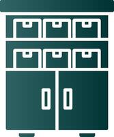 Shelves Glyph Gradient Icon vector