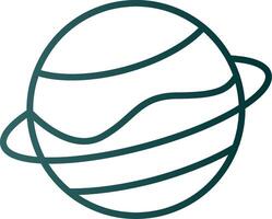 Planet Line Gradient Icon vector