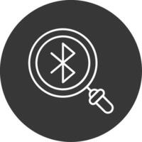 Bluetooth Line Inverted Icon Design vector