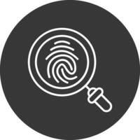 Finger Print Line Inverted Icon Design vector