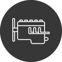 Engine Line Inverted Icon Design vector