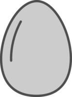 Egg Line Filled Greyscale Icon Design vector