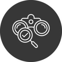 Binoculars Line Inverted Icon Design vector