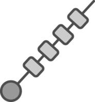 Tikka Line Filled Greyscale Icon Design vector