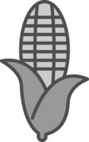 Corn Line Filled Greyscale Icon Design vector